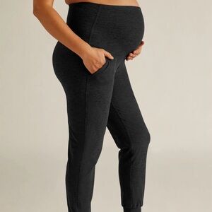Spacedye Beyond the Bump Maternity Midi Jogger, Darkest Night color, size L